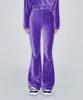 Attention Row For Woman Signature Embroidered Velour Bootcut Pants (Purple)