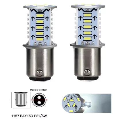 2Pcs Motorcycle Car 1157 Strobe LED Brake Lights Strong Spotlight Reverse Light Brake Parking Lamp Motorcycle Tail Lights 12V