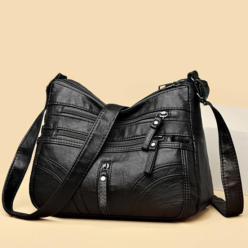 Neue Tasche Vielseitige Damenhandtasche Umhängetasche Modische Weiche Ledertextur Große Kapazität Schultertasche Mom Bag