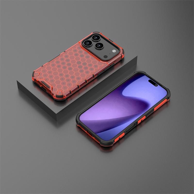For iPhone 17 Pro Case iPhone 17 Pro Cover Honeycomb Style Bumper Shield Protective Phone Cases For iPhone 17 Pro Max Air Funda