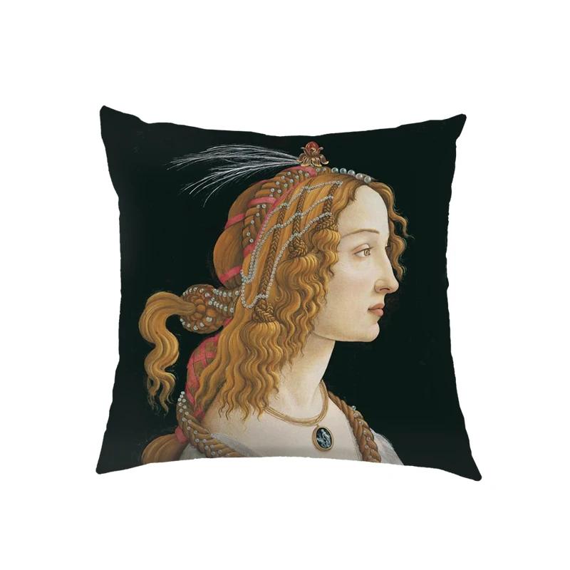 Botticelli Ölgemälde Kissenbezüge Die Geburt der Venus Porträt Kissenbezug Sofakissenbezug Büro Schlafzimmer Heimdekorationen
