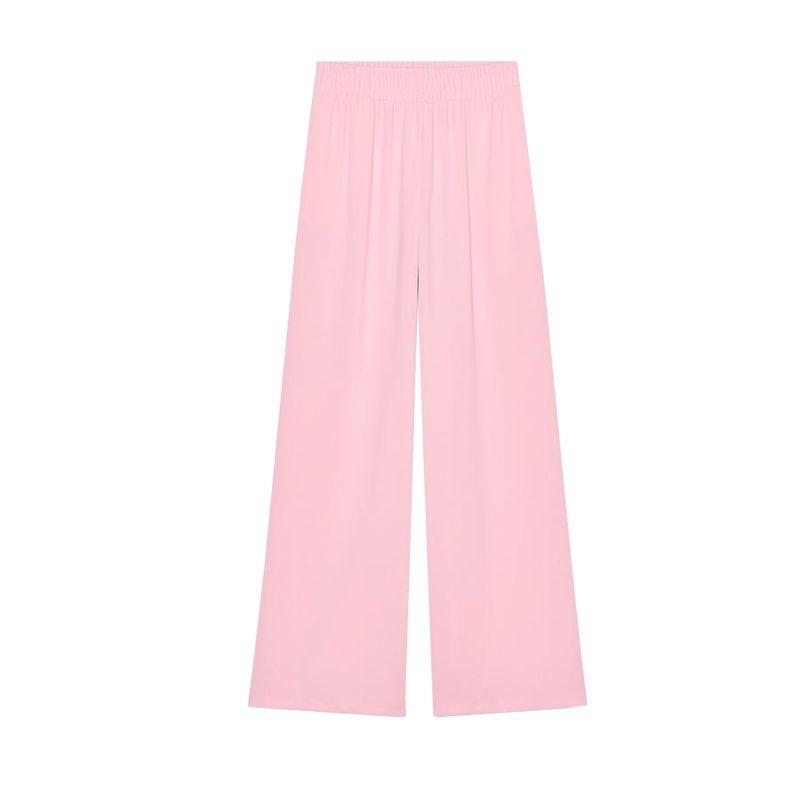 Travel Hunting Crepe Lapel Long Sleeve Shirt 3666102 Crepe Wide Leg Casual Pants 2116572