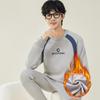 Men's Fleece-Lined Autumn Underwear: Teen Student Winter Warmth Set