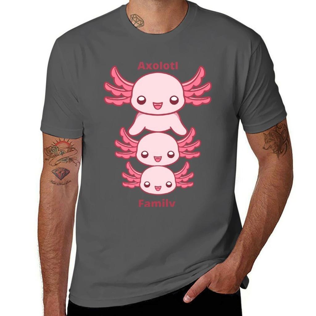 Axolotl Family TShirt Big and Tall Casual TShirt