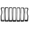 ABS Gloss Black Front Mesh Grille+Headlight Trim Cover  For Jeep Wrangler JL 2018  Accessories