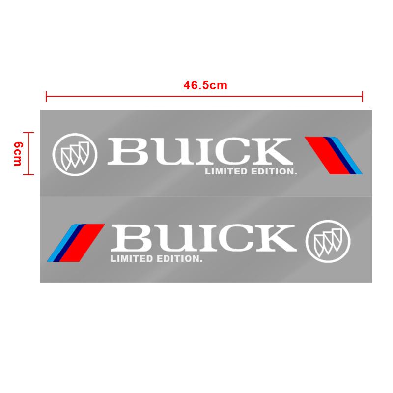 2pcs Car 3D Stickers Auto Side Body Sports Sticker Decals Car Accessories For Buick Encore Regal Lacrosse Enclave Avenir Cascada GL8 Envision Anthem