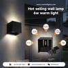 Modern Outdoor Staircase & Garden Waterproof Black White Square High Brightness LED Aluminum Wall Lamp