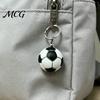 Backpack Keychain Accessory Pendant with LED Light, Realistic Football Design Keyring, Compact Flashlight Bag Decoration Night Light Gift for