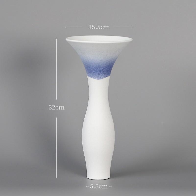 Ikenobo Seika Ceramic Ikebana Vase - Japanese Flower Arranging Container for Living Room or Tea Ceremony
