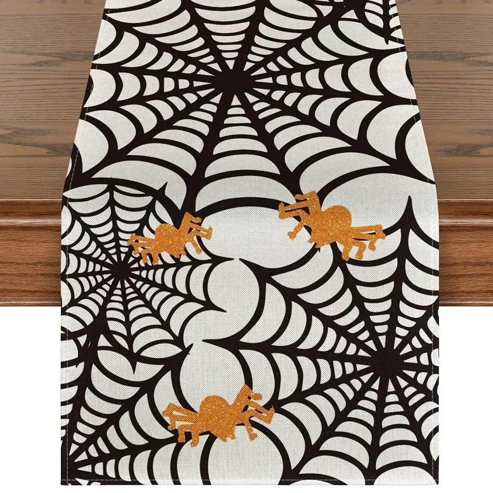 

Украшение для стола на Хэллоуин, подставка для столовых приборов, скатерть с изображением тыквы и летучей мыши, скатерть с флагом, вечеринка ужасов в доме на Хэллоуин, страшный декор