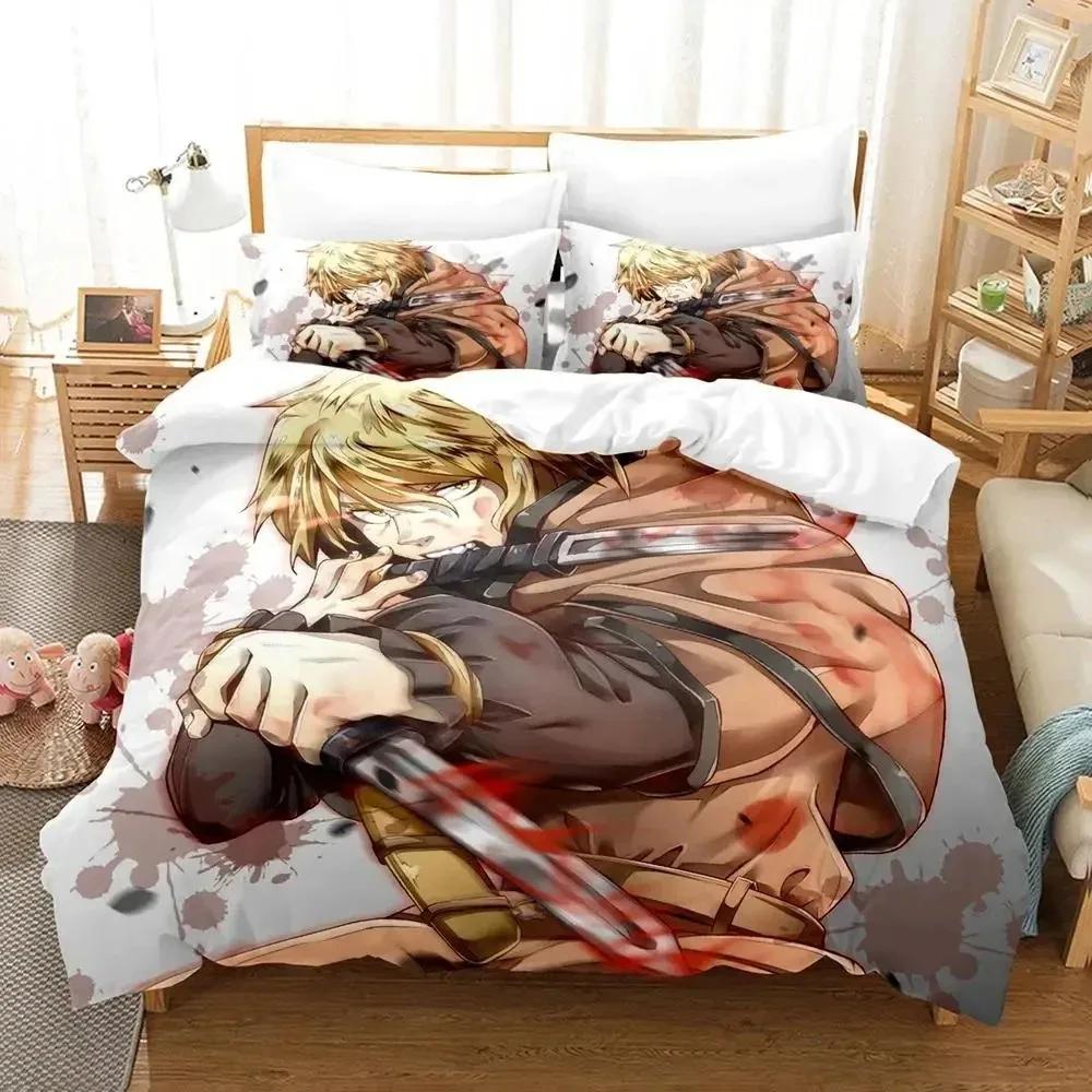 Comforter Anime Vinland Saga Bedding Set Bed Set Comforter King Queen Size Boys Adult Bedding Set