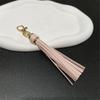 Handmade Tassels Keychain Bag Charm Stylish PU Leather Tassels Keychain Pendant With Metal Rings For Secure Attachment