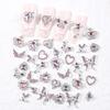 24pcs New Y2k Style Nail Art Rhinestone 3D Heart Star Bow Cherry DIY Nail Charms Resin and Alloy Nail Gems Decor Nail Supplies