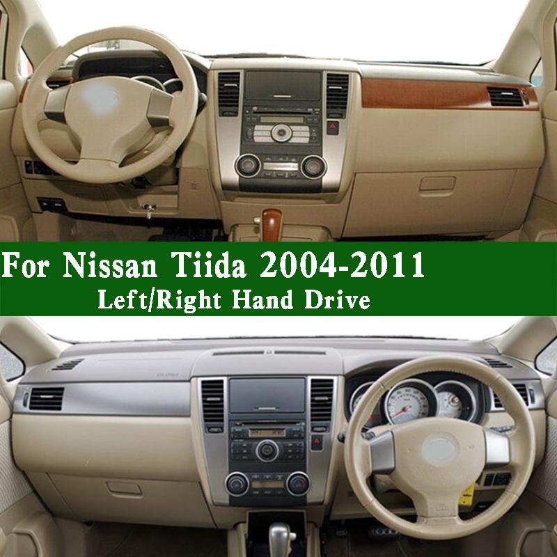 Für Nissan Tiida C11Z C11 SC11 SC11X 2004-2011 Armaturenbrettabdeckung Armaturenbrettabdeckung Instrumentenpanel Sonnenschutz Isoliermatte Schmutzabweisend