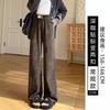Chenier Wide-leg Pants Women's Spring and Autumn New Casual Thin Narrow Version Small Straight Pants Corduroy Pants