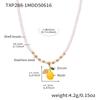 Nivora Resin Fruit Lemon Pendant Necklace For Women Imitation Zircon Stainless Steel Zircon Handmade Strand Beads Choker Zircon