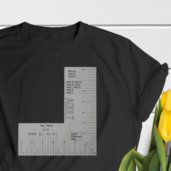 

Акриловый инструмент для размещения логотипа на левой груди, термопресс, линейка для футболки, размер для взрослых, точные весы, инструмент для измерения одежды