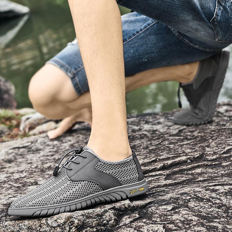 Fashion Summer New Handmade Outdoor Designer Mesh Breathable Anti Slip Sandal High-quality Lightweight Comfort Soft Lace Up Casual Shoes