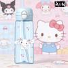 X&W Sanrio Tritan Material Space Cup 500mL Double Drinking Pop-up Lid Portable Water Cup Bubble Tea Cup Kids Water Bottle Cups