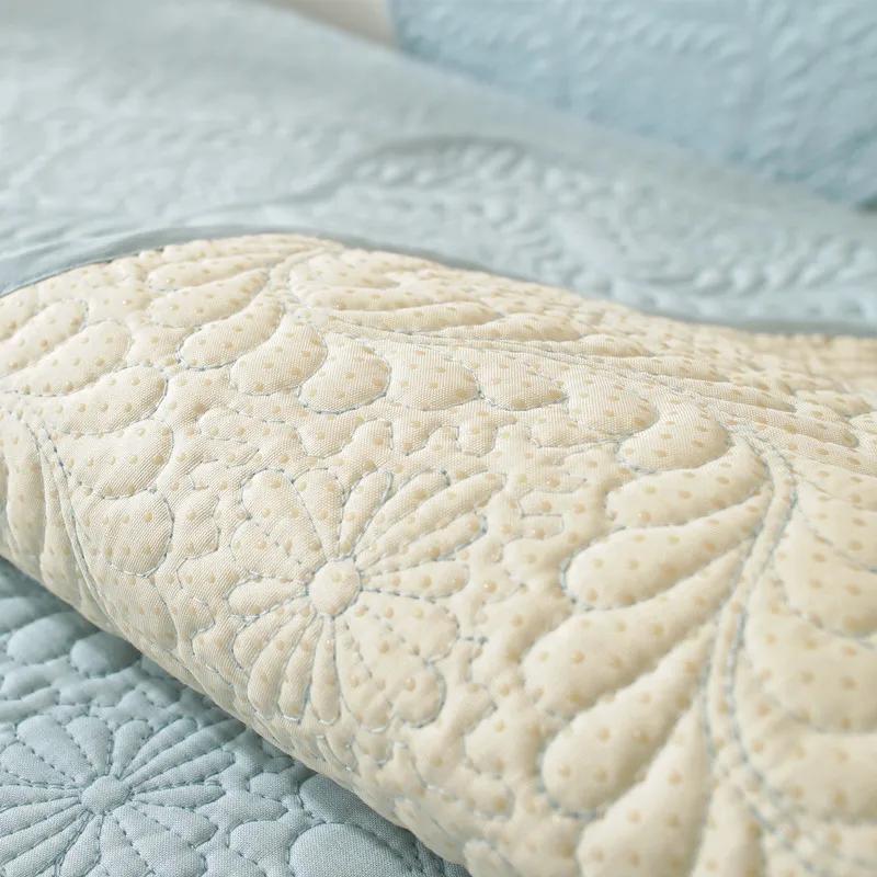 Cotton Quilted Embroidered Sofa Cushion Modern Simple Non-Slip Cotton Sofa Cushion Towel Four Seasons Universal Solid Color