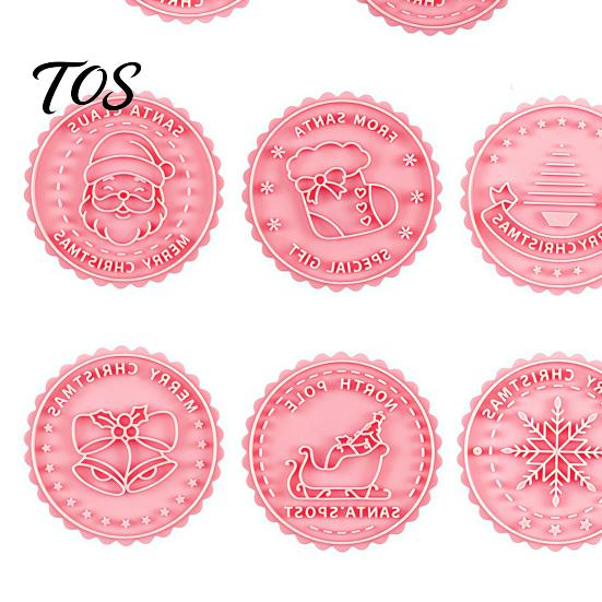 Christmas Cookie Cutters Set 8Pcs/Set Cutter Set, Santa Claus Dough Press, Stamp DIY Gingerbread Man Molds with Tree Snowflake Man, Festive