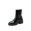 Fashion 2025 New White Winter Women Shoes Genuine Leather Women Boots Platform Chunky Boots Women Solid Women Shoes High Heel Boots