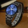 Top Brand Luxury Fashion Men's Watches Full Black Steel Belt Watches For Men Quartz Wristwatch Waterproof Clock
