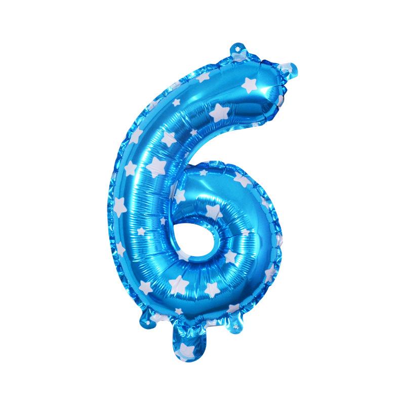 Small Digital Balloon 16-Inch Us Version Of Thin Body Decoration Birthday Party Aluminum Film Balloon Digital Balloon