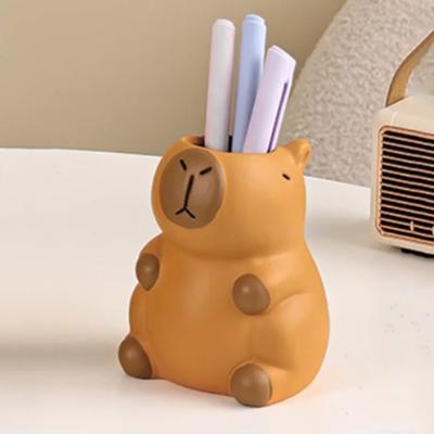 Capybara Pen Holder Ornament Tabletop Storage Multi-functional Capybara Pencil Storage Box Interesting Cartoon