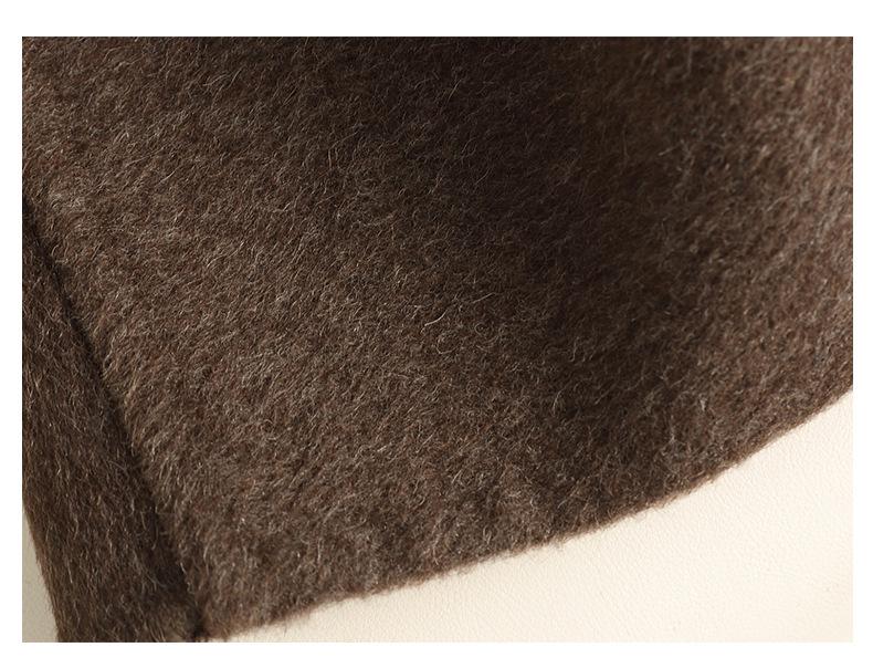 2024 Autumn/Winter High-End Double-Sided Wool Hooded Cape - Small Size