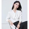 Women's Professional Chiffon Bow Tie Long Sleeve Blouse