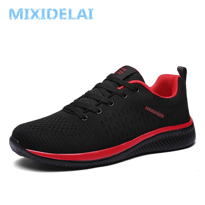 Mixidelai New Mesh Men Casual Shoes Lac-Up Men Shoes Lightweight Comfortable Breathable Walking Sneakers Tenis Feminino