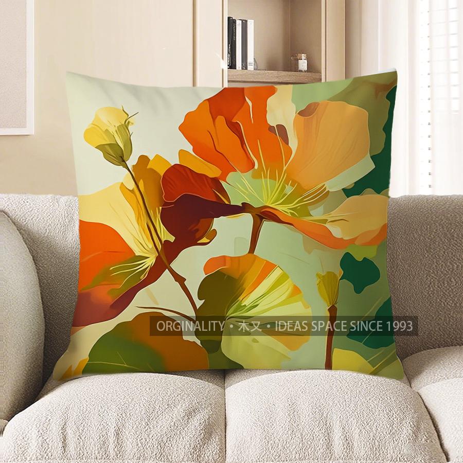 Домашний Декор Цветной Цветочный Абстрактный Узор Декоративная Подушка Подушка-Чехол Подходит Для Дивана Спальни Автомобиля Чехол На Подушку 40x40cm