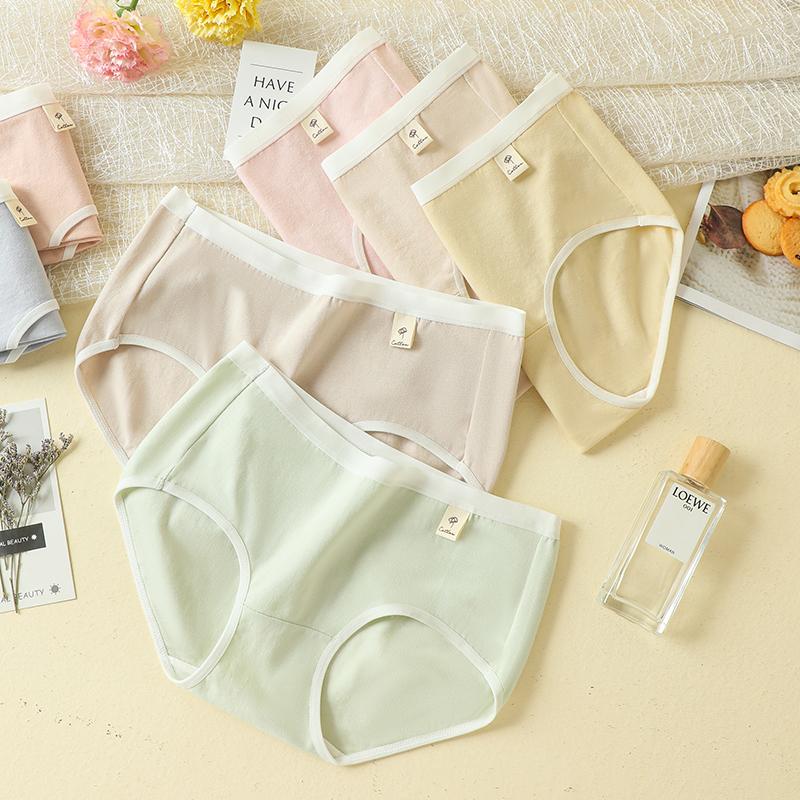 7Pcs/set New Panties Cotton Lingerie Seamless Cotton Briefs Breathable Cute Girls Intimates