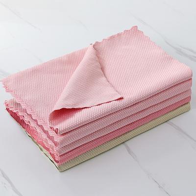 Fashion Glass Mirror Absorbent Glass Windows Dishcloth Bathroom Cleaning Towel Cleaning Tools.Multifunctional Home Kitchen Fish Scale Rag