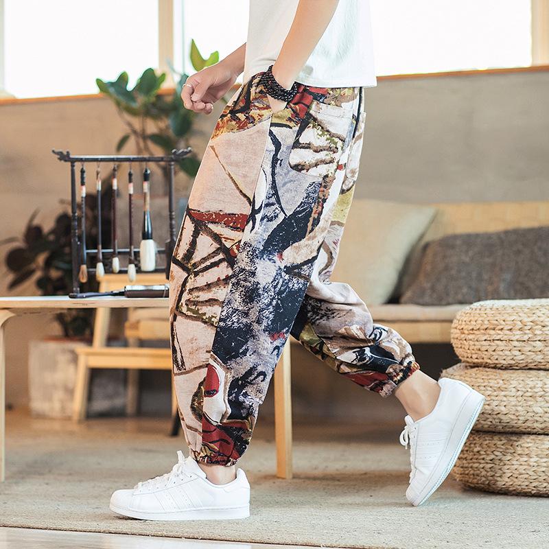 Man Streetwear Harem Pants Printed Casual Pants Mans Harajuku Style Oversize Jogging Pants Fashion Bottoms