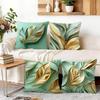 1/4pcs Golden Abstract Leaves Cushions Pillowcase Polyester Cushion Cover Throw Pillow Pillowcover Home Car Sofa Decor