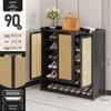 Japanese Rattan Dustproof Shoe Cabinet - Compact, Large-Capacity Entryway Storage Rack