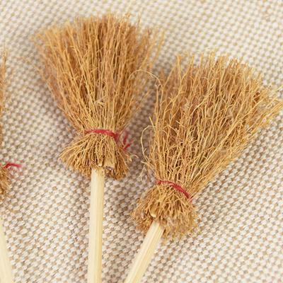 10pcs Miniature Doll House Mini Broom Halloween Ornament Witch DIY Costume Hanging Decorations For Kitchen Garden Props