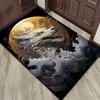 Dragon and CloudsRug for Living RoomMythical Creature ArtworkFantasy ThemedHomeFurnishings Anti slip carpet can bemachine washed