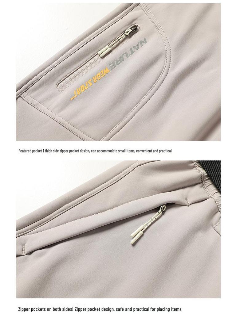 Outdoor Windproof Waterproof Thickened Ski Hiking Softshell Fleece Pants for Men and Women - Autumn Winter