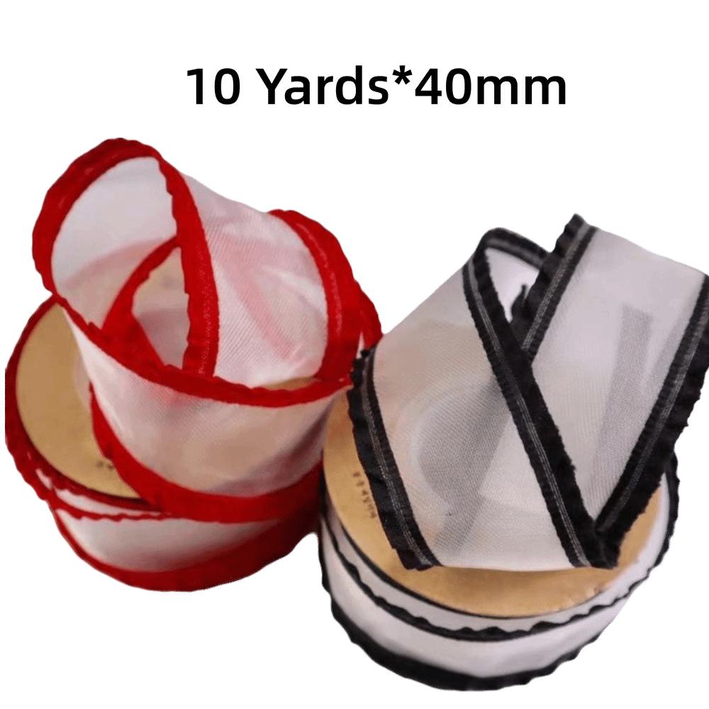 10 Yards*40mm Handgemaakte Tape DIY Rokrand Lint Kant Organza Lint Kleding Hoed Cadeau Decoratie