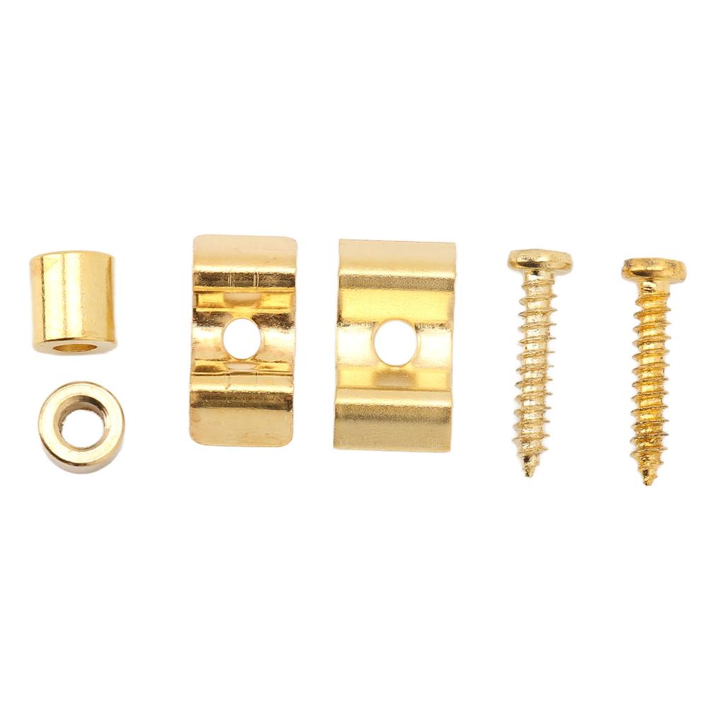 2PCS Guitar String Retainer Iron Compact Burr Free Guitar String Retainer Guide for Replacement Golden