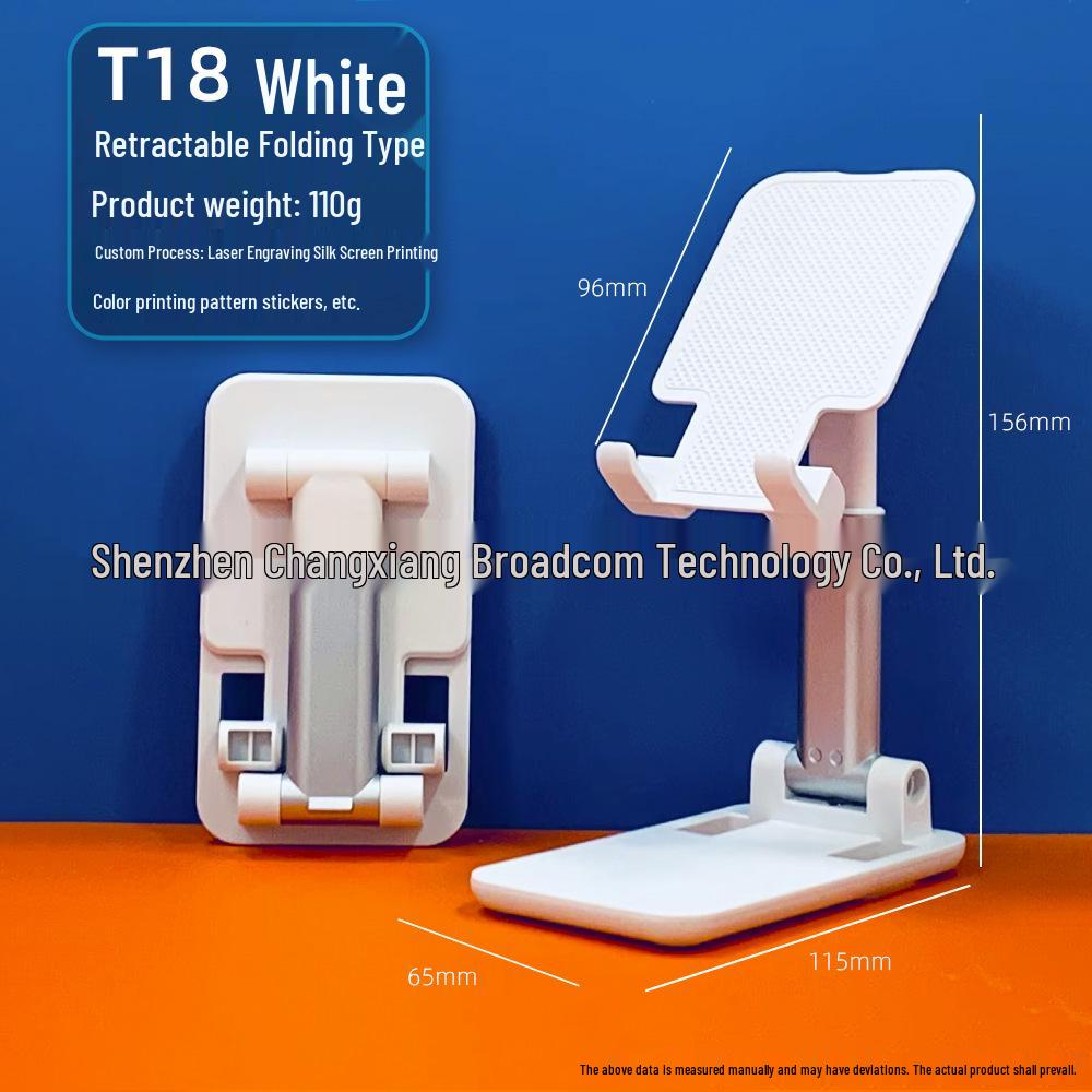 Lazy Person Foldable Phone & Tablet Stand for Desktops – Adjustable Holder for Live Broadcasts & Logo Print Gifts Adjustable Desktop Stand