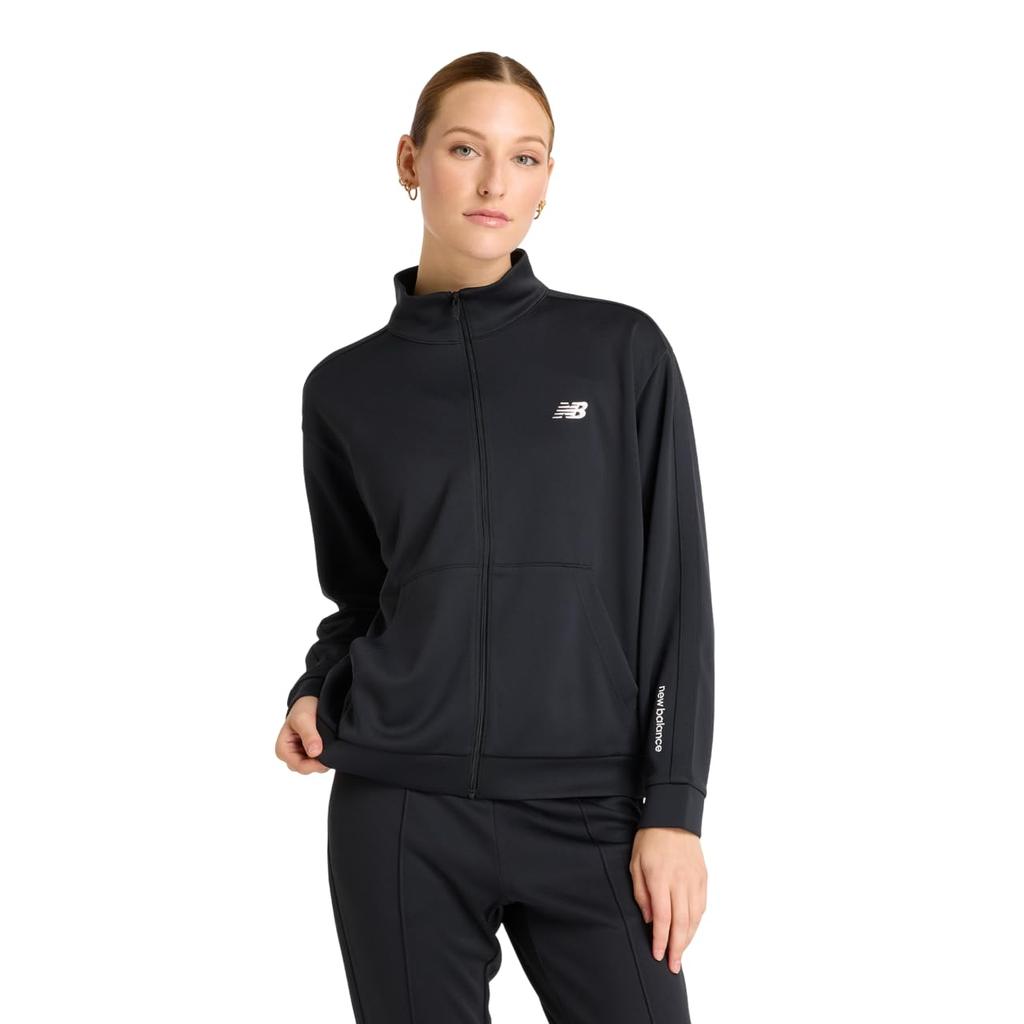 Knit Track Jacket BK M [New Balance] Women's (AWJ51505) (Black)