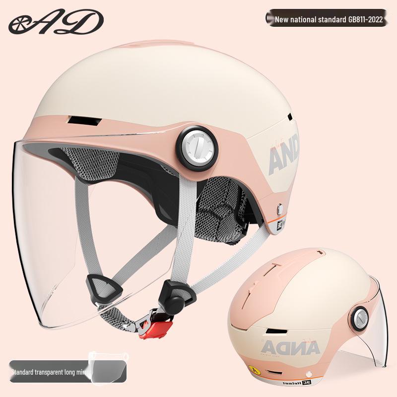 3C-Certified Summer Safety Helmet for Men & Women: Sun-Protective, Electric Vehicle Half-Helmet