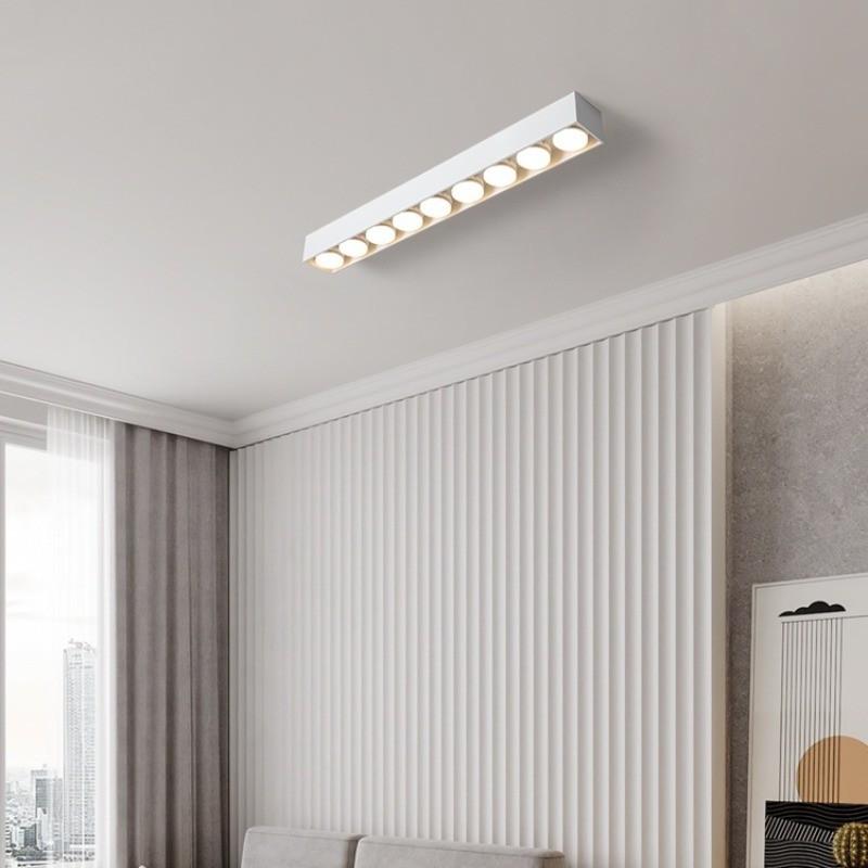 Spotlight Wohnzimmer Minimalistische Lange Streifen Flurlampe Verstellbarer Beleuchtungswinkel LED Deckenleuchten Modernes Decken-Downlight