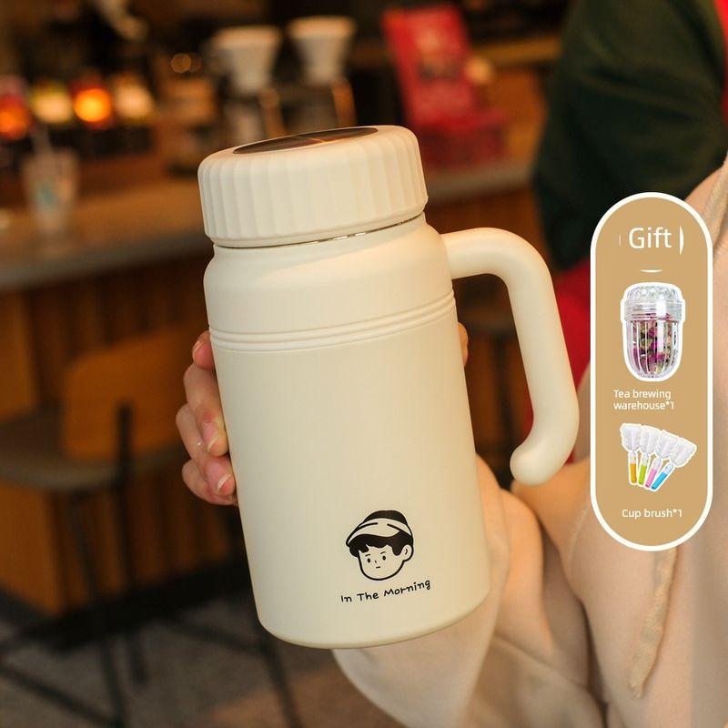 1000ml Large Capacity Thermos Cup for Women, 316 Stainless Steel Student Water Cup, High-Looking, Portable Cup with Handle for Men