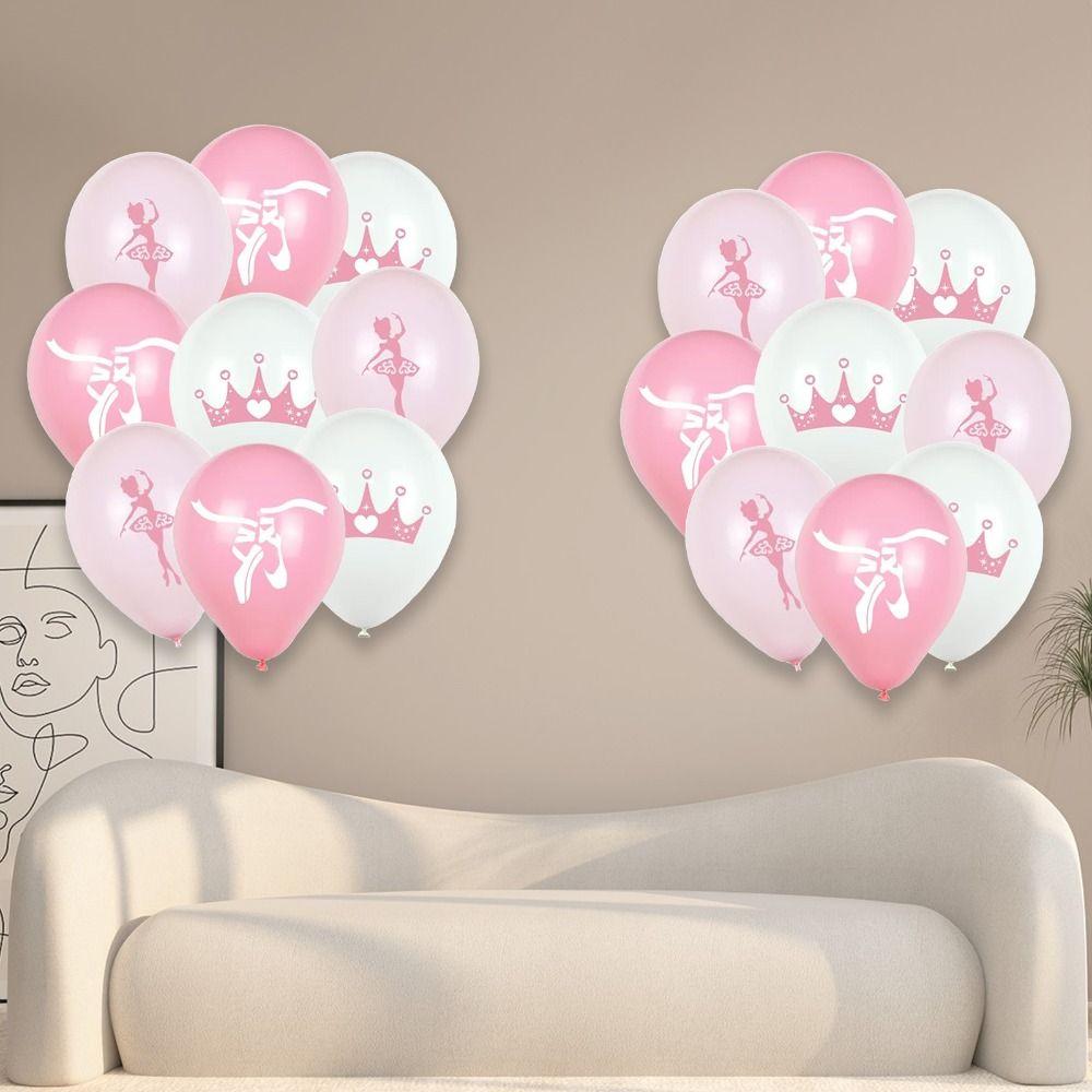 Pink Balloons White Dancing Ballerina Party Supplies Ballerina Decorations  Girl