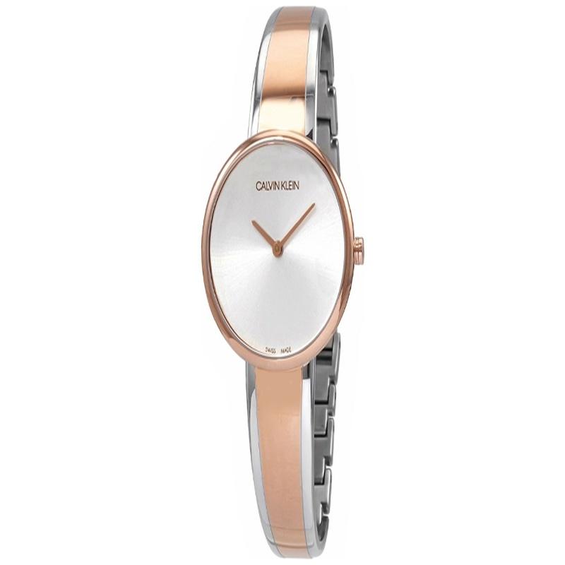 CALVIN KLEIN watch quartz movement stainless steel strap 30mm silver dial women's watch 30 meters waterproof K4E2N61X